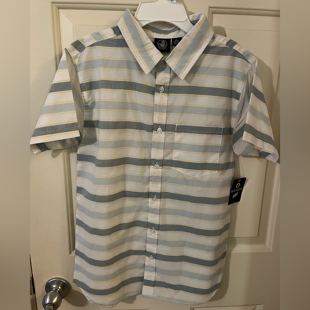 Boys Striped Short Sleeve Shirt